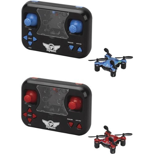 GPX - Sky Rider Quadcopter with Remote Controller (2-Pack) - Blue/Red-Front_Standard 