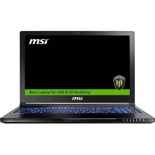 MSI - WS Series 15.6" Laptop - Intel Core i7 - 16GB Memory - 256GB Solid State Drive + 2TB Hard Drive - Aluminum Black-Front_Standard 