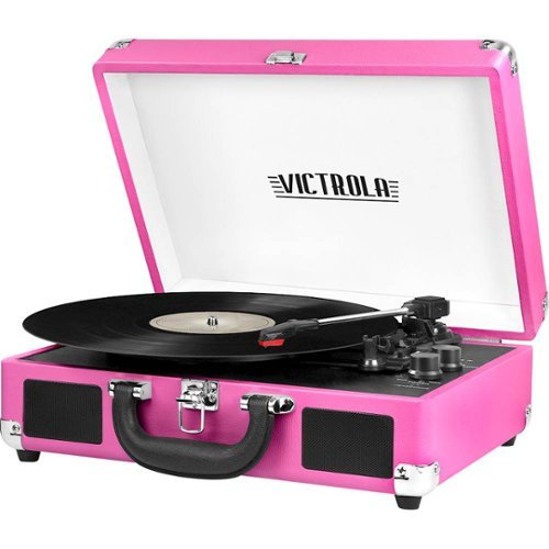 Victrola Journey Bluetooth Suitcase Record Player with 3-speed Turntable - Pink
