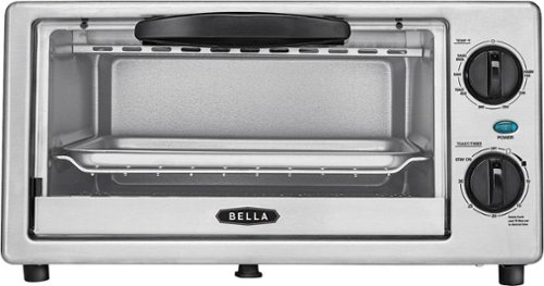 Bella - 4-Slice Toaster Oven - Black/silver
