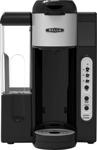  Bella - Single Serve Coffee Maker - Black/Silver