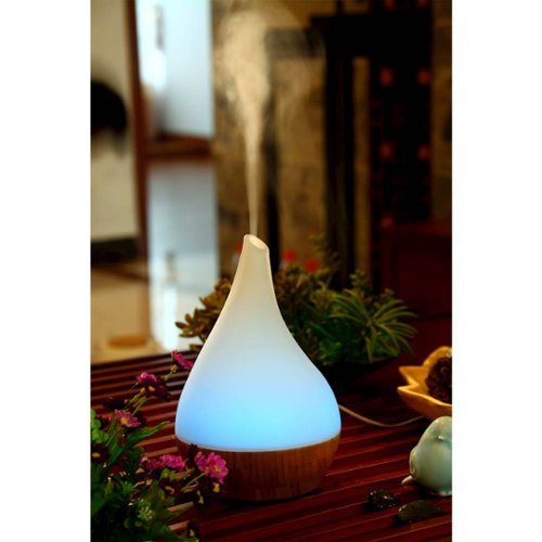SPT Ultrasonic Essential Oil Diffuser - White / Bamboo GLOBAL SHIPPING