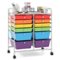 Gymax - Office Rolling Cart 12 Storage Drawer Studio Organizer Bins Scrapbook Paper - Multicolor-Front_Standard