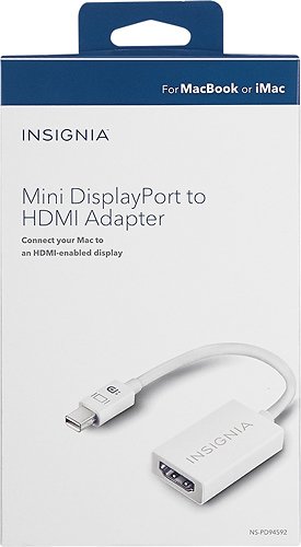 Insignia™ Mini DisplayPort-to-HDMI Adapter - White WORLDWIDE DELIVERY