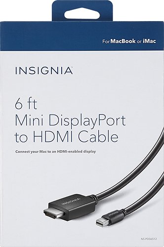Insignia™ 6' Mini DisplayPort-to-HDMI Cable - Black WORLDWIDE DELIVERY