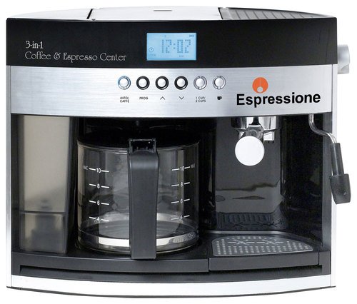  Espressione - Espresso Maker/10-Cup Coffeemaker - Black/Silver