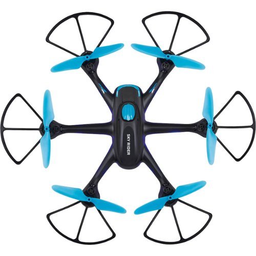 GPX - Sky Rider Night Hawk Drone with Remote Controller - Blue-Front_Standard 
