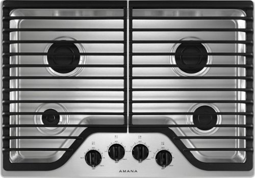 Photos - Hob Amana  30" Built-In Gas Cooktop - Stainless Steel AGC6540KFS 