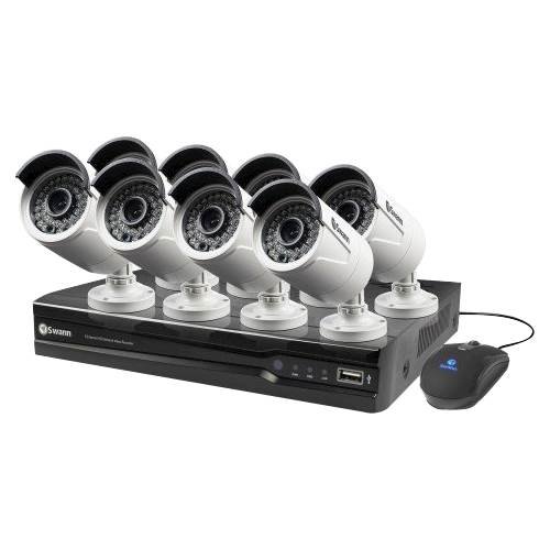  Swann - 8-Channel, 8-Camera Indoor/Outdoor 1080p NVR Surveillance System