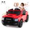 Gymax - 24V 2 Seater Ride on Truck w/Remote Control 3 Speeds Bluetooth LED Headlight - Red-Front_Standard