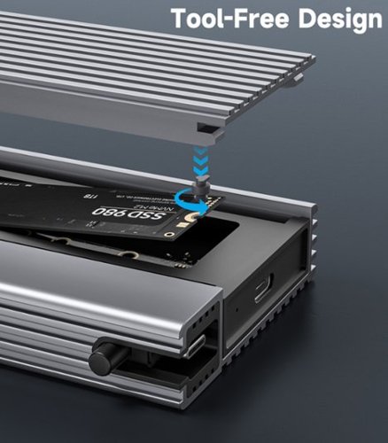 Zike USB4 40Gbps M.2 NVMe SSD Enclosure, ASM2464PD Chip, Aluminum Case, Compatible with Thunderbolt 3/4 USB4/3.2/3.1/3.0/2.0 - Gray BUY IN UAE