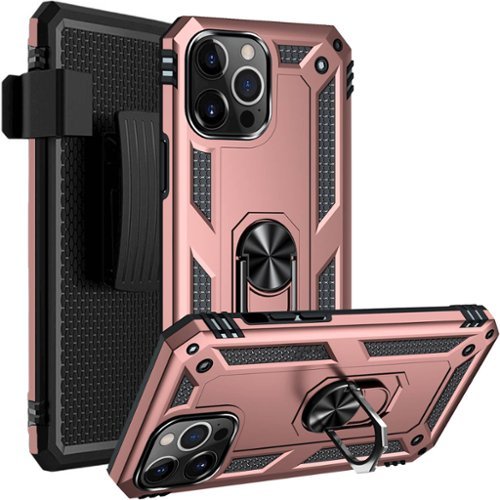 SaharaCase Kickstand with Belt Clip Case for Apple iPhone 13 Pro Max - Rose Gold GLOBAL SHIPPING