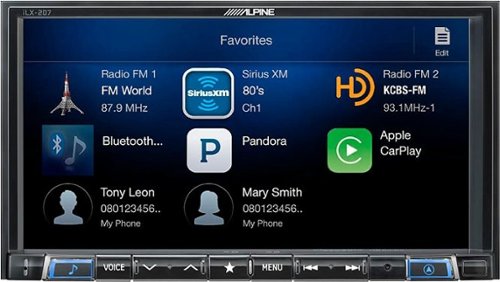Alpine - 7" Mech-Less Android Auto/Apple CarPlay™ with Sirius XM™ Tuner. Bluetooth and Digital Media Audio/Video Receiver - Black