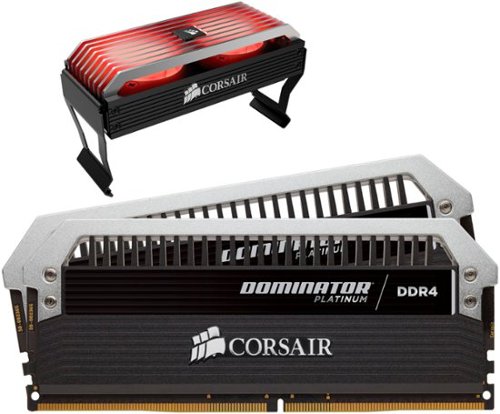  CORSAIR - DOMINATOR PLATINUM 16GB (2PK 8GB) 3.2GHz DDR4 Desktop Memory with DHX cooling - Black/gray
