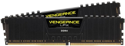 CORSAIR - VENGEANCE LPX Series CMK16GX4M2B3000C15 16GB (2PK 8GB) 3.0GHz DDR4 Desktop Memory - Black