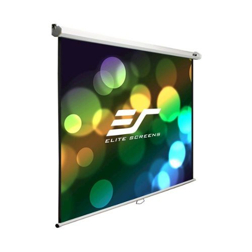 Elite Screens - Manual B Series 100" Pull-Down Projector Screen - White