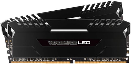  CORSAIR - VENGEANCE LED Series 16GB (2PK 8GB) 2.4GHz DDR4 Desktop Memory with LED Lighting - Black