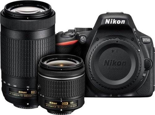  Nikon - D5500 DSLR Camera with 18-55mm and 70-300mm Lenses - Black