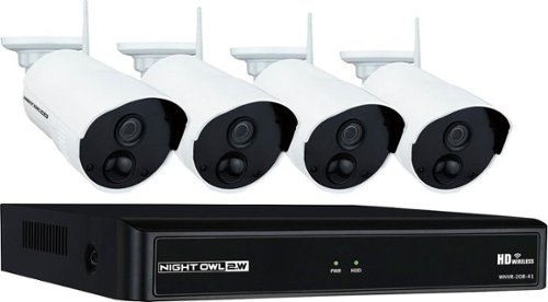  Night Owl - 4-Channel, 4-Camera Indoor/Outdoor Wireless 1080p NVR Surveillance System