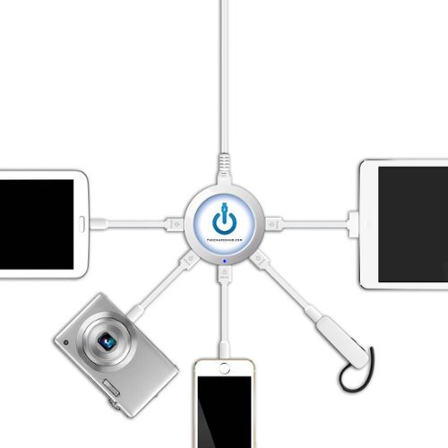 ChargeHub X5 5-Port USB SuperCharger - White WORLDWIDE DELIVERY