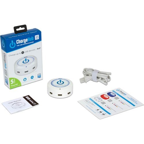ChargeHub X5 5-Port USB SuperCharger - White GLOBAL SHIPPING