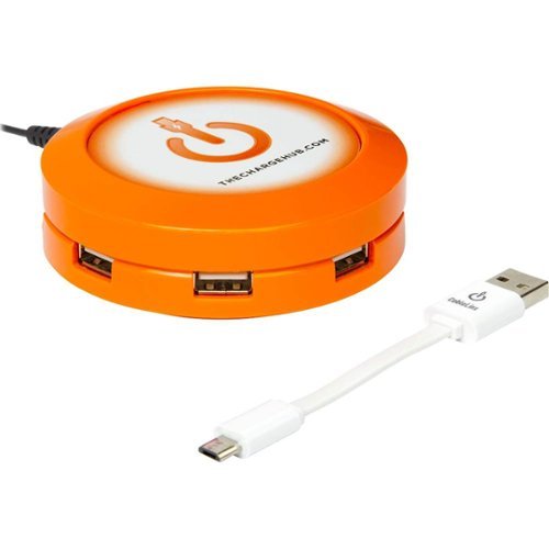 ChargeHub - X7 7-Port USB SuperCharger - Orange-Front_Standard 