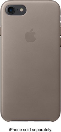 Apple - iPhone® 7 Leather Case - Taupe-Front_Standard 