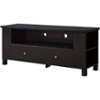 Walker Edison - Rustic Wood TV Console for Most TVs Up to 65" - Black-Front_Standard