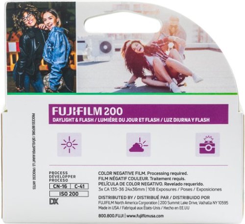 Fujifilm 135 Fujicolor 200 Color Negative Consumer Film 35mm Roll