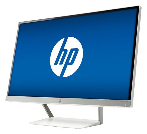  HP - 27&quot; IPS LED HD Monitor - Snow White/Natural Silver
