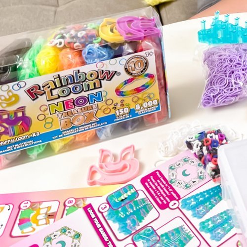 Choon's Design Rainbow Loom- Treasure Box Edition Bracelet Kit W/ Neon Rubber Bands GLOBAL SHIPPING