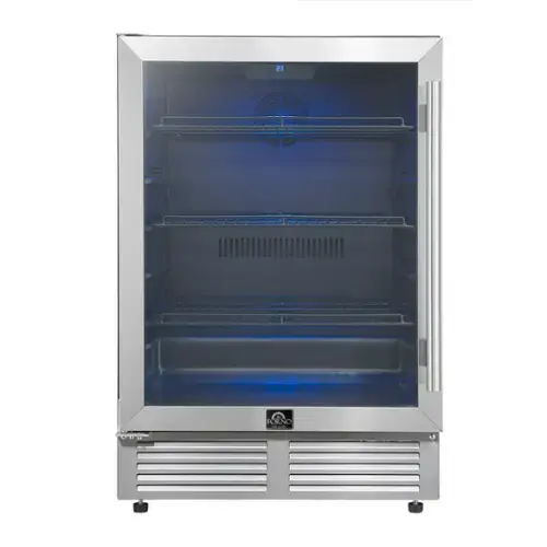Front. Forno Appliances - Frescolino 188-Can Convertible 4.8 Cu. Ft. 24" Wine Cooler - Stainless steel.