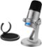 Insignia™ - USB Microphone - Silver/Black-Front_Standard
