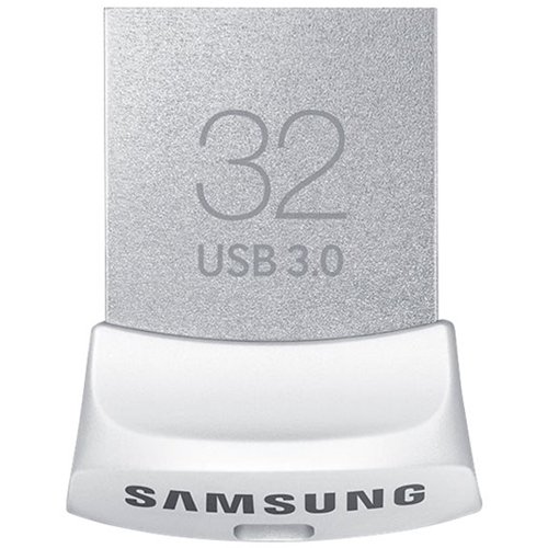 Samsung - 32GB USB 3.0 Flash Drive - Silver/white-Front_Standard 