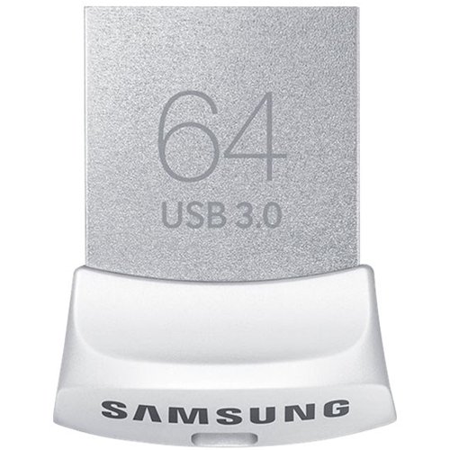  Samsung - 64GB USB 3.0 Flash Drive - Silver/white