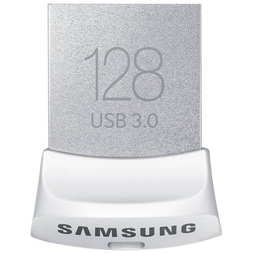  Samsung - FIT 128GB USB 3.0 Flash Drive - Silver/white