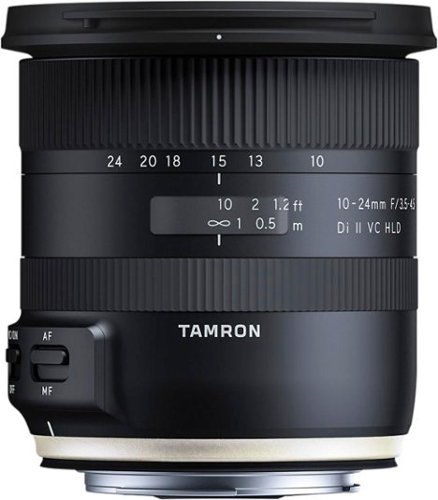 Tamron - 10-24mm F/3.5-4.5 Di II VC HLD Ultrawide Zoom Lens for Canon - Black-Front_Standard 
