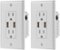 Dynex™ - 2.4A USB Wall Outlet (2-Pack) - White-Front_Standard