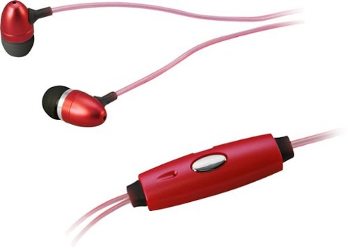 iLive - Glowing Earbud Headphones - Red