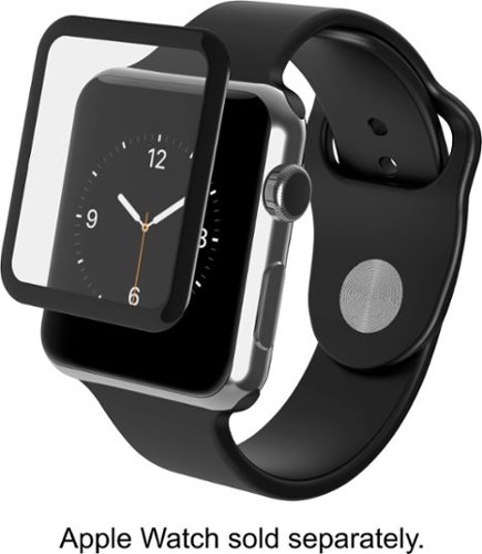  ZAGG - InvisibleShield Glass Luxe Screen Protector for Apple Watch Series 2 38mm - Black