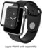 ZAGG - InvisibleShield Glass Luxe Screen Protector for Apple Watch Series 2 42mm - Black-Angle_Standard