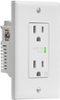 Insignia™ - 2 Outlet In-Wall 1080 Joules Surge Protector - White-Front_Standard 