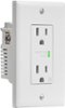 Insignia™ - 2 Outlet In-Wall 1080 Joules Surge Protector - White-Front_Standard