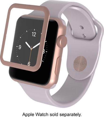  ZAGG - InvisibleShield Glass Luxe Screen Protector for Apple Watch Series 2 42mm - Rose Gold