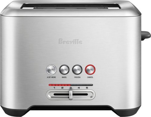 Breville - the Bit More 2-Slice Extra-Wide and Deep Slot Toaster - Stainless Steel