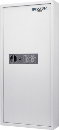 Barska - Digital Keypad 240 Keys Cabinet Wall Safe White ,Large - Gray-Front_Standard 