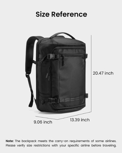 tomtoc Navigator-T67 Travel Backpack 38L, TSA Friendly Flight Approved Carry-on Luggage Business Rucksack, Fit 17.3 Laptop - Black BUY ONLINE