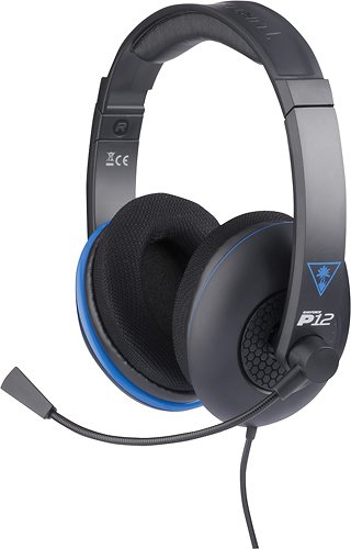 Turtle Beach - Ear Force P12 Wired Amplified Stereo Gaming Headset for PlayStation 4 and PS Vita - Black