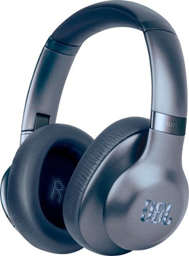 JBL - Everest Elite 750NC Wireless Over-the-Ear Noise Cancelling Headphones - Steel Blue