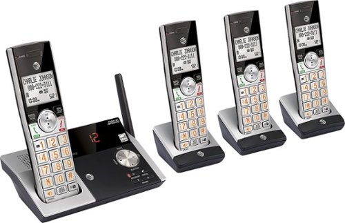  AT&amp;T - CL82415 DECT 6.0 Expandable Cordless Phone with Digital Answering System - Silver/Black